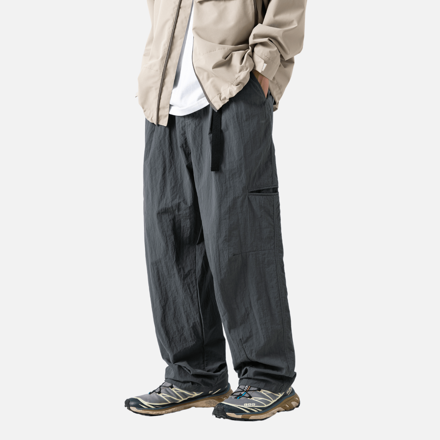 Pantalones Yamamoto con cinturón repelentes al agua