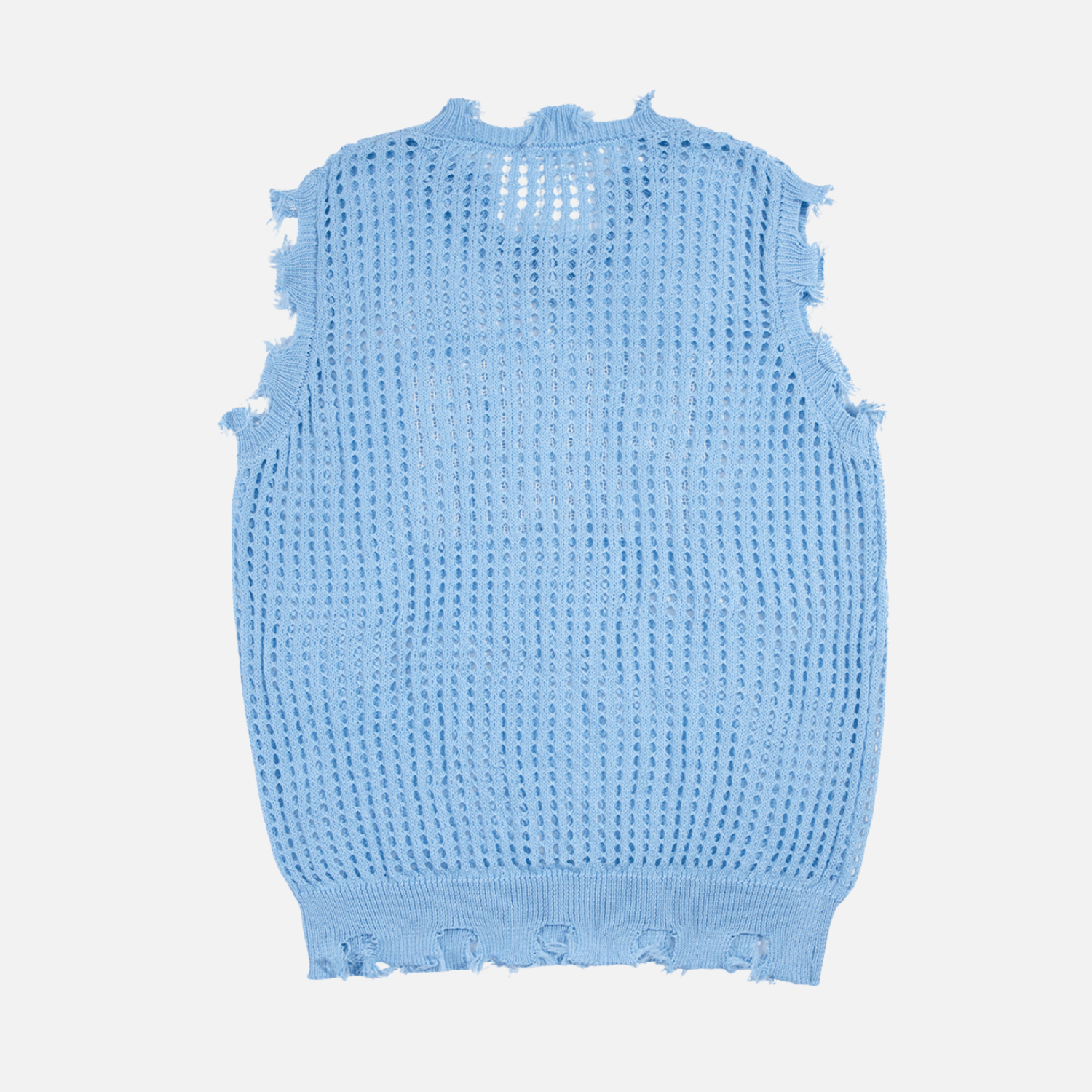 Distressed Letter Knit Vest