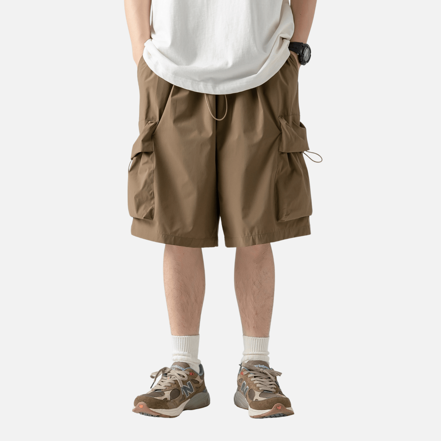 Pantalones cortos cargo con bolsillos grandes