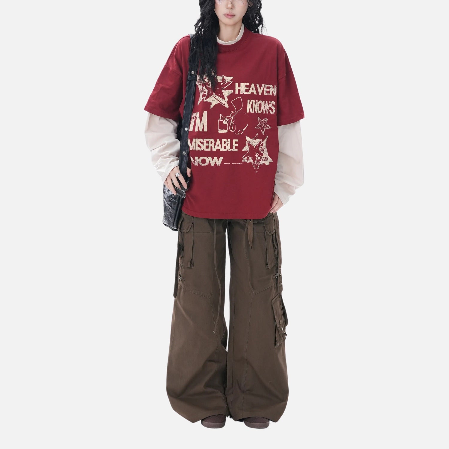 Colorblock Varsity Layered Sweatshirt