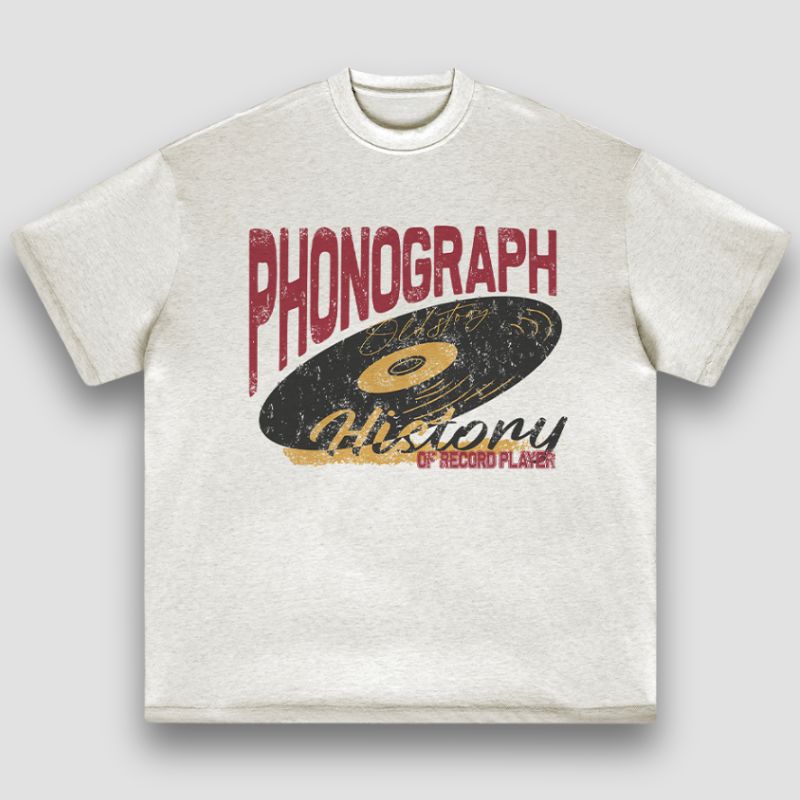 Camiseta de gramófono vintage