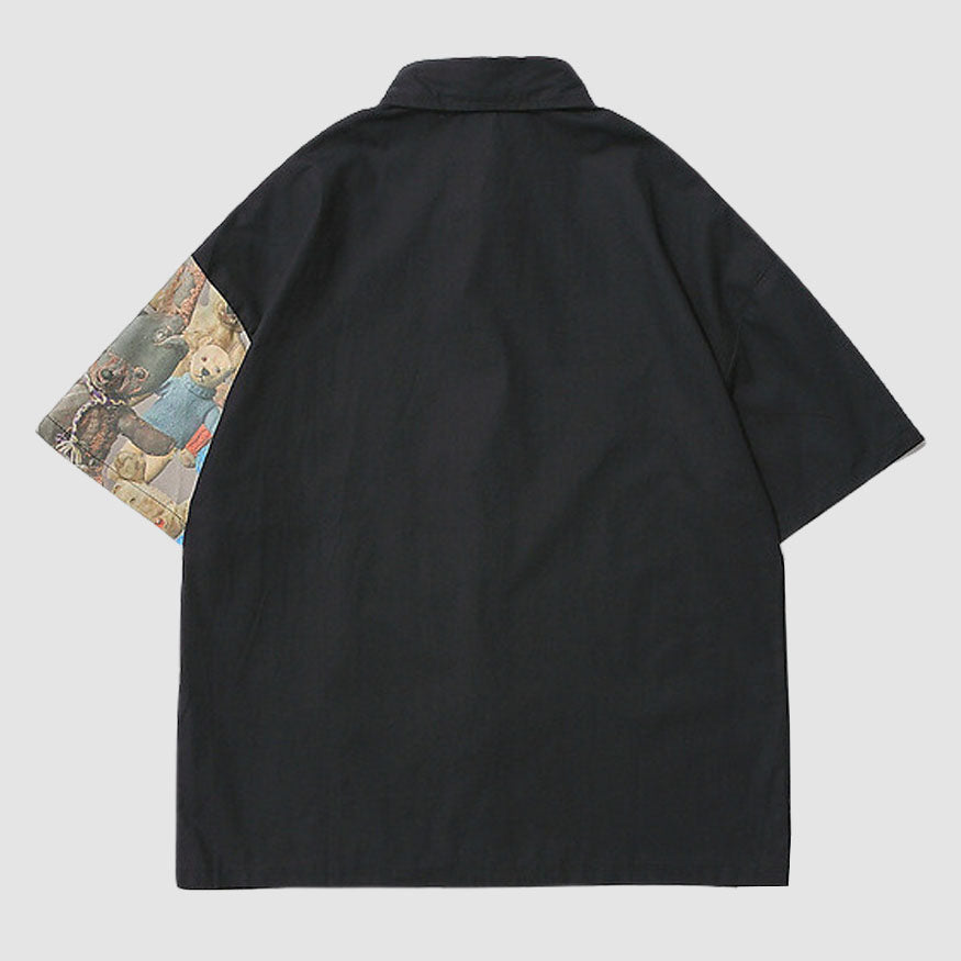 Bären-Patchwork-Shirts