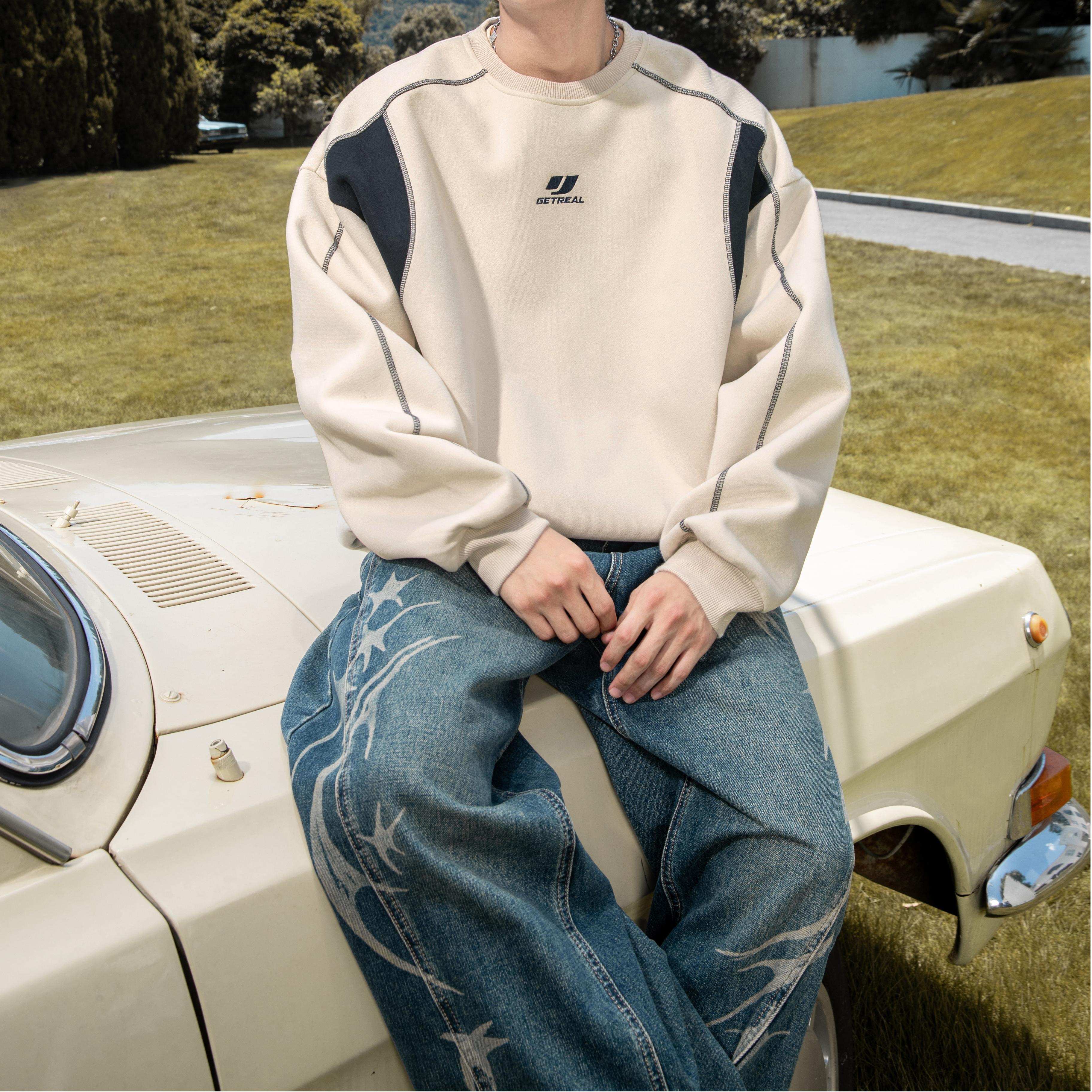 Colorblock Stitch Heavyweight Sweatshirt