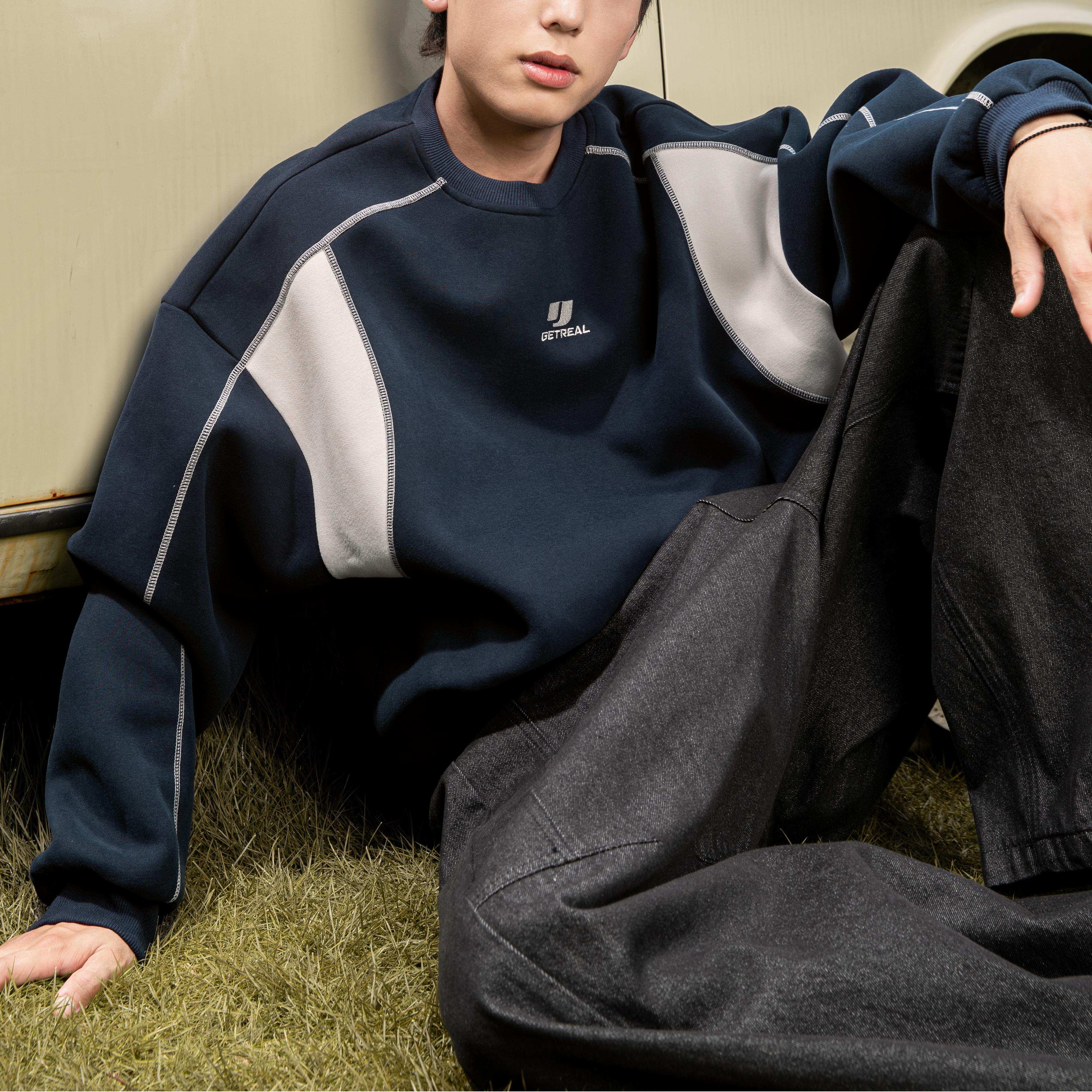 Colorblock Stitch Heavyweight Sweatshirt
