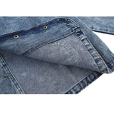 Foliage Embroidered Multi-Pocket Denim Jacket