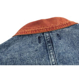 Foliage Embroidered Multi-Pocket Denim Jacket