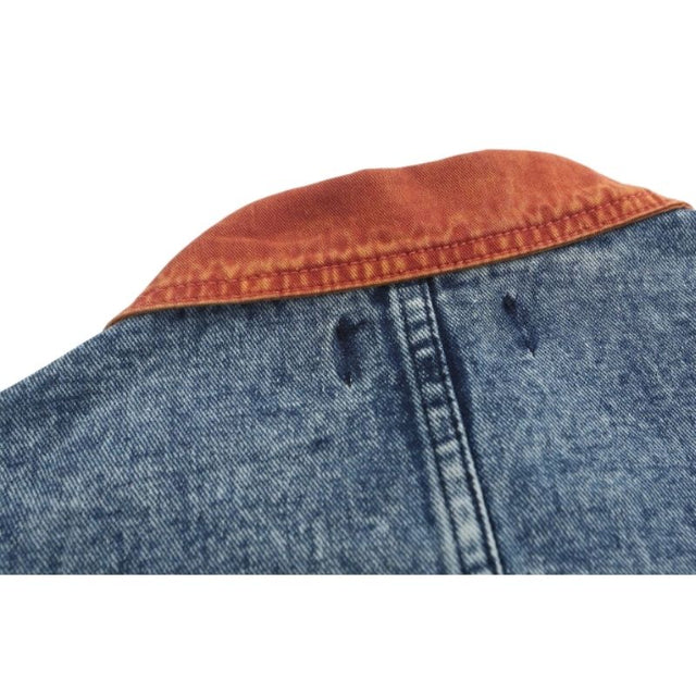 Foliage Embroidered Multi-Pocket Denim Jacket