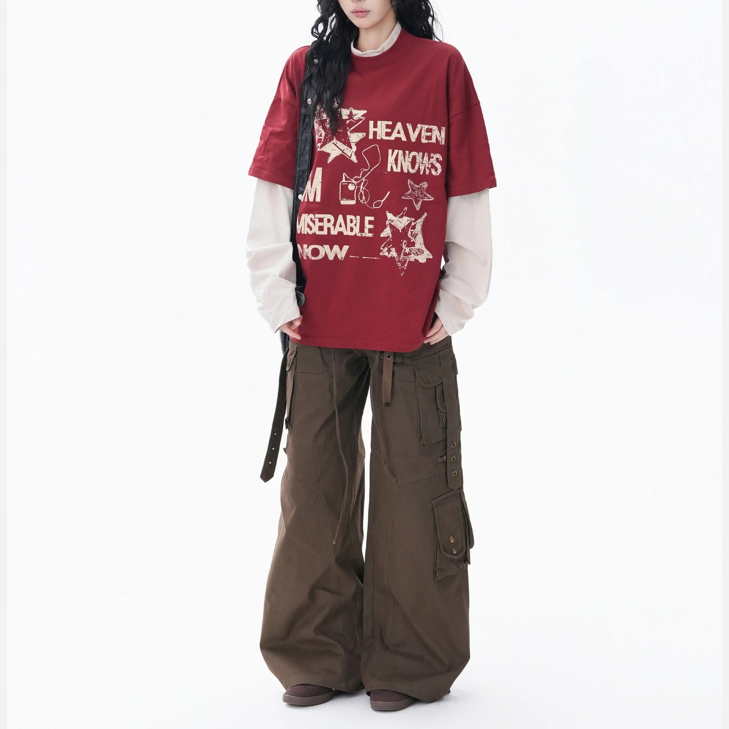 Colorblock Varsity Layered Sweatshirt