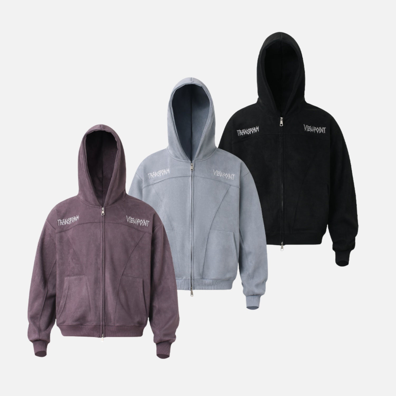 Retro Suede Hoodie Jacket