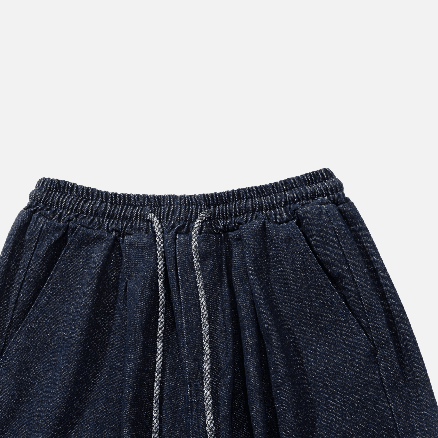 Pleated Hem Jeans