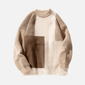 Pull texturé à bloc de couleurs