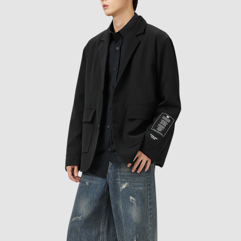 Lässiger Blazer mit aufgesetzten Taschen