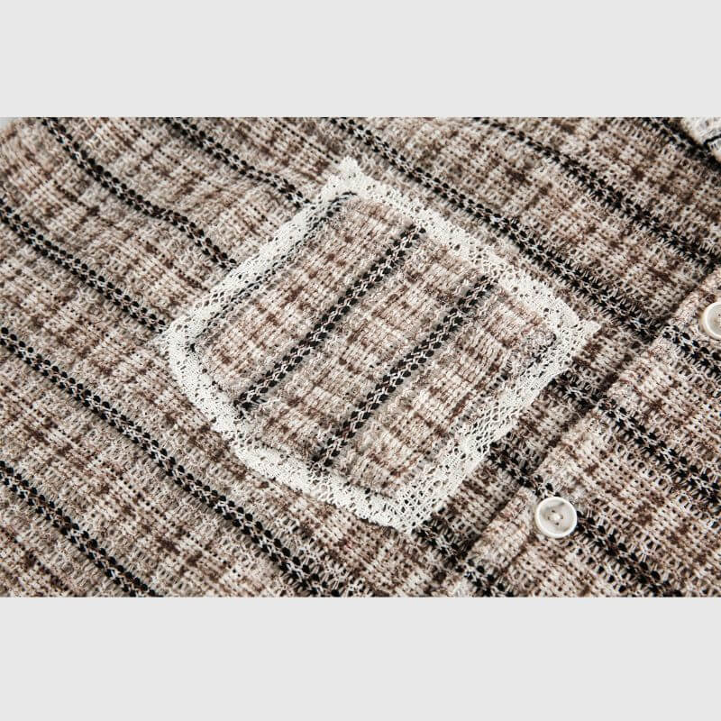 Camisas de rayas con parche de bolsillo