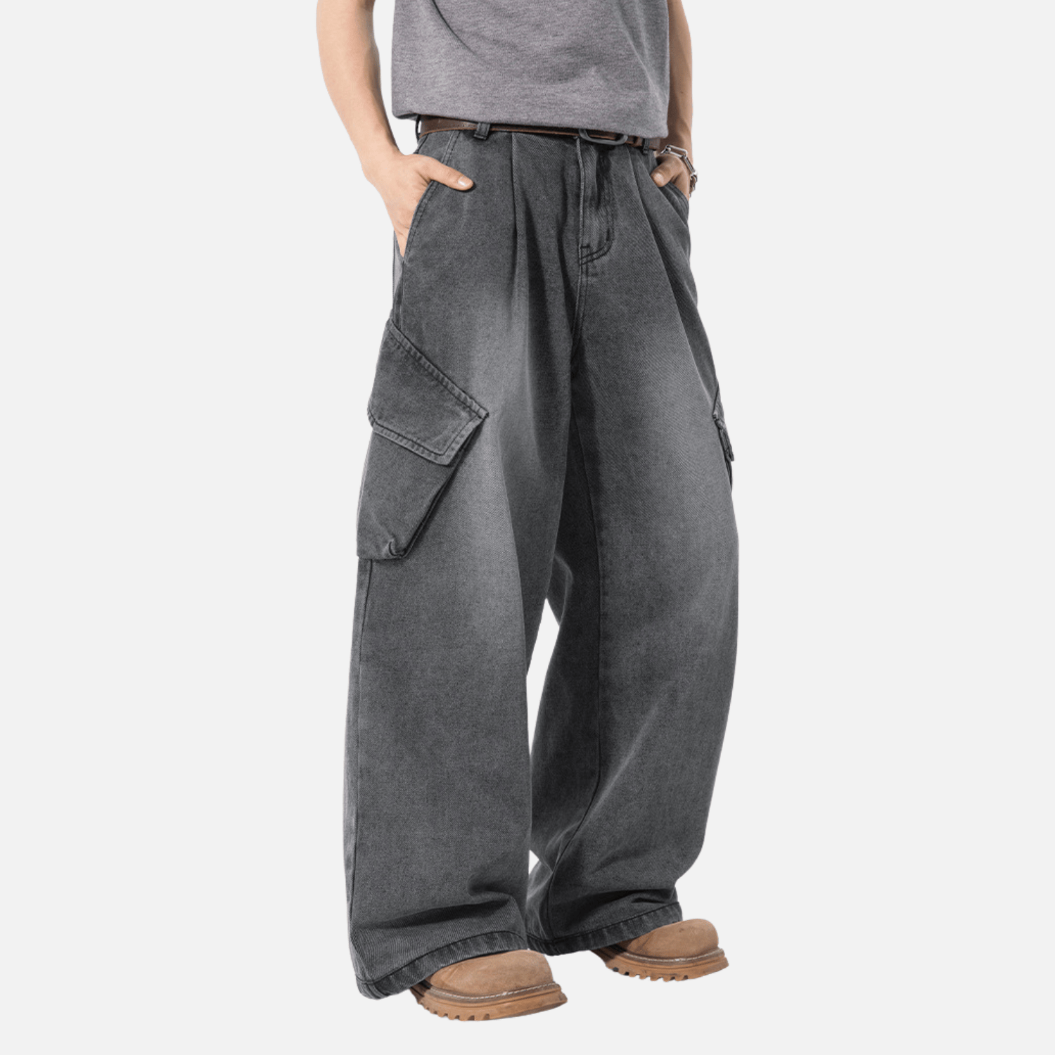 Washed Vintage Denim Pants