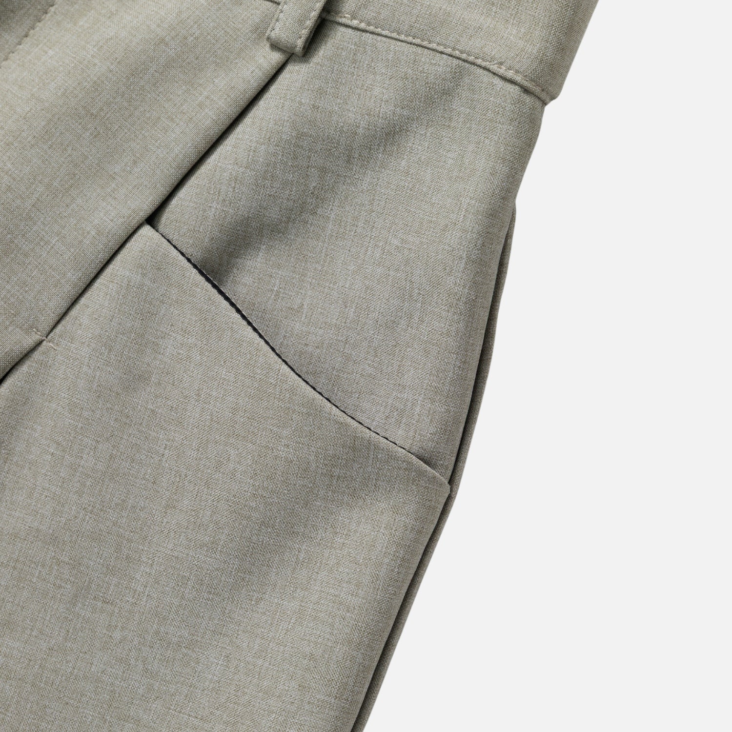 Linen-Texture Bermuda Pants