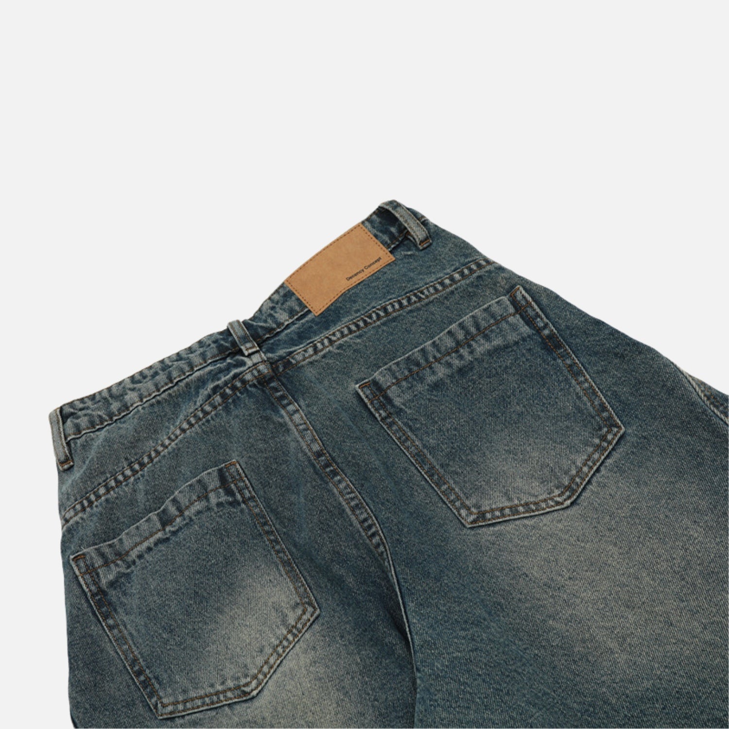 Washed Blade Baggy Jeans