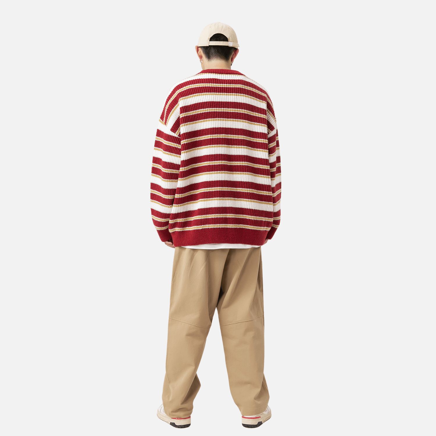 Striped Heavy Knit Sweater