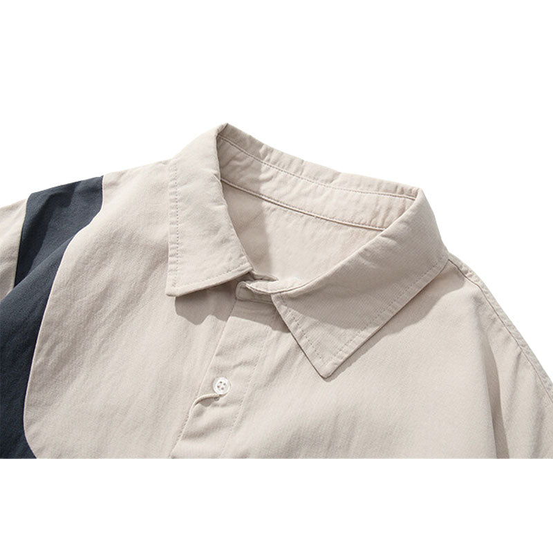 Camisas vintage con patchwork en contraste