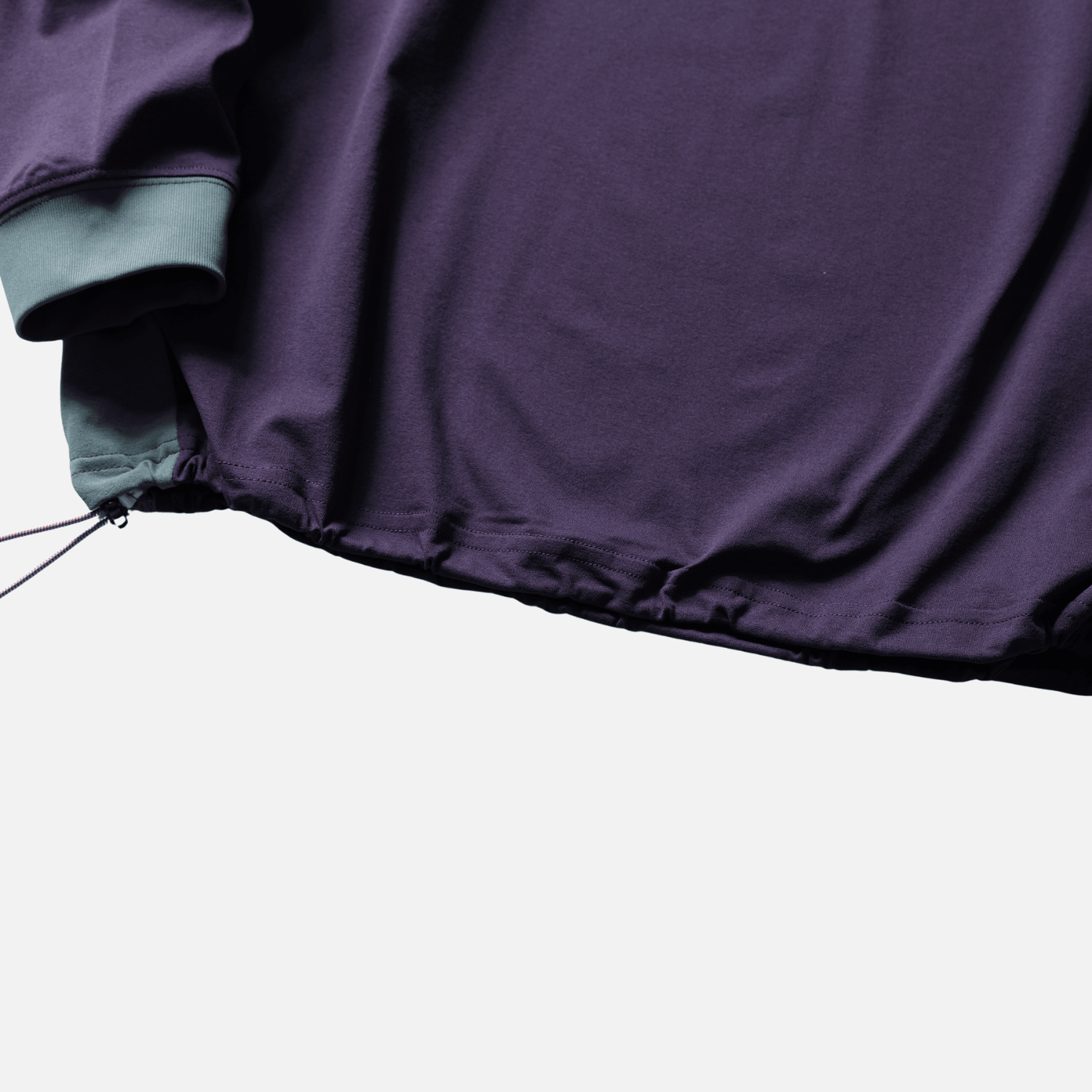 Patchwork Drawstring Long-Sleeve Tee