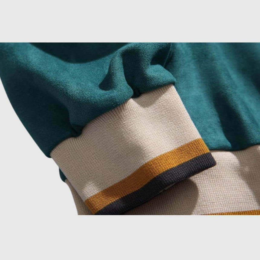 Sudadera retro con bloques de color
