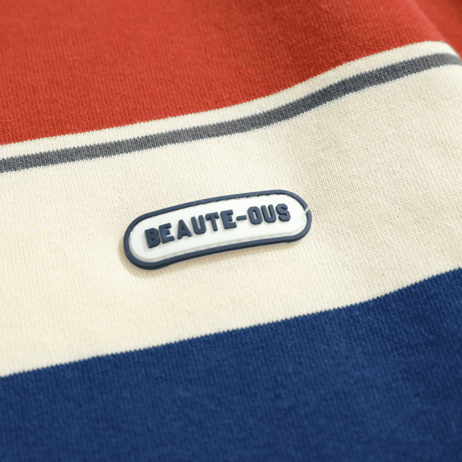 Striped Colorblock Cotton T-Shirt