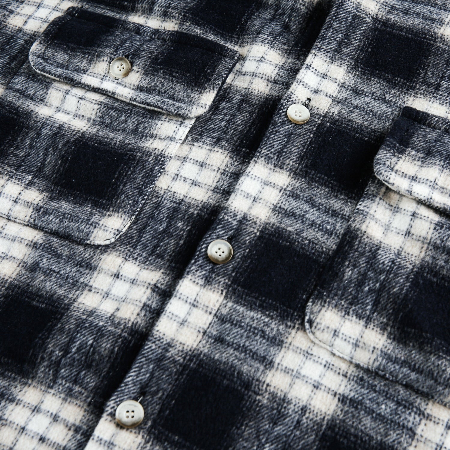 Colorblock-Hoodie mit gebürstetem Karomuster 