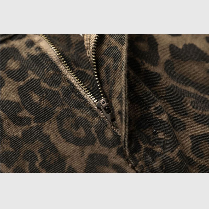 Vaqueros vintage de leopardo