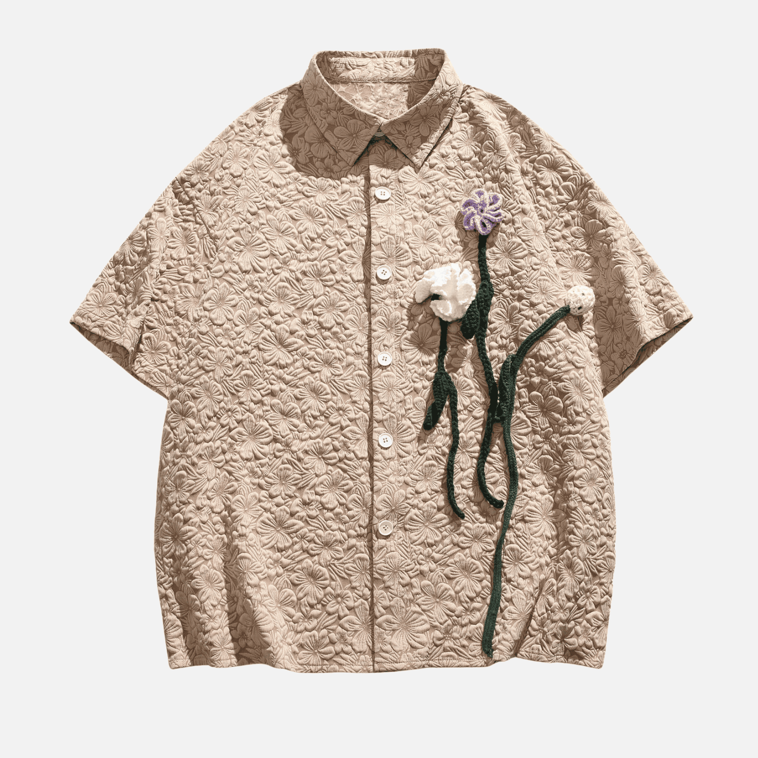 Textured Floral Shirt
