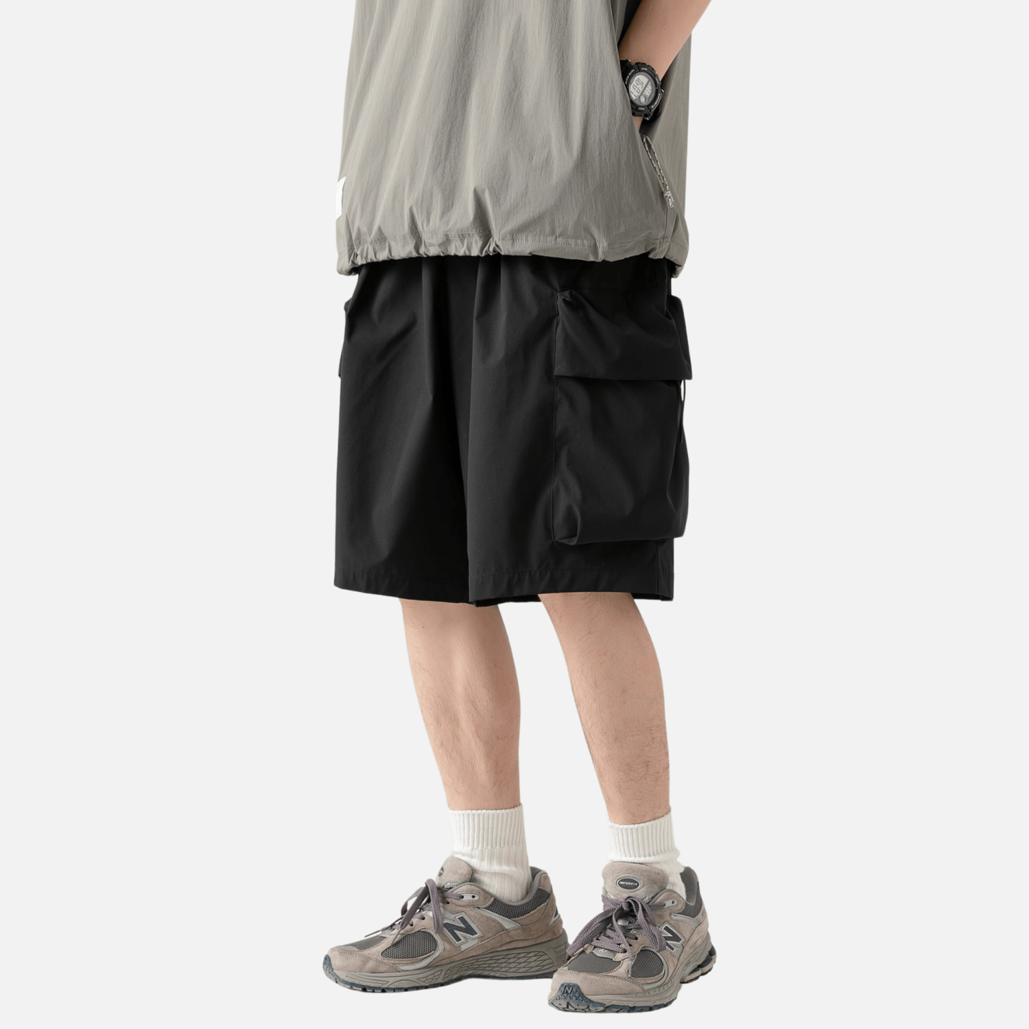 Pantalones cortos cargo con bolsillos grandes