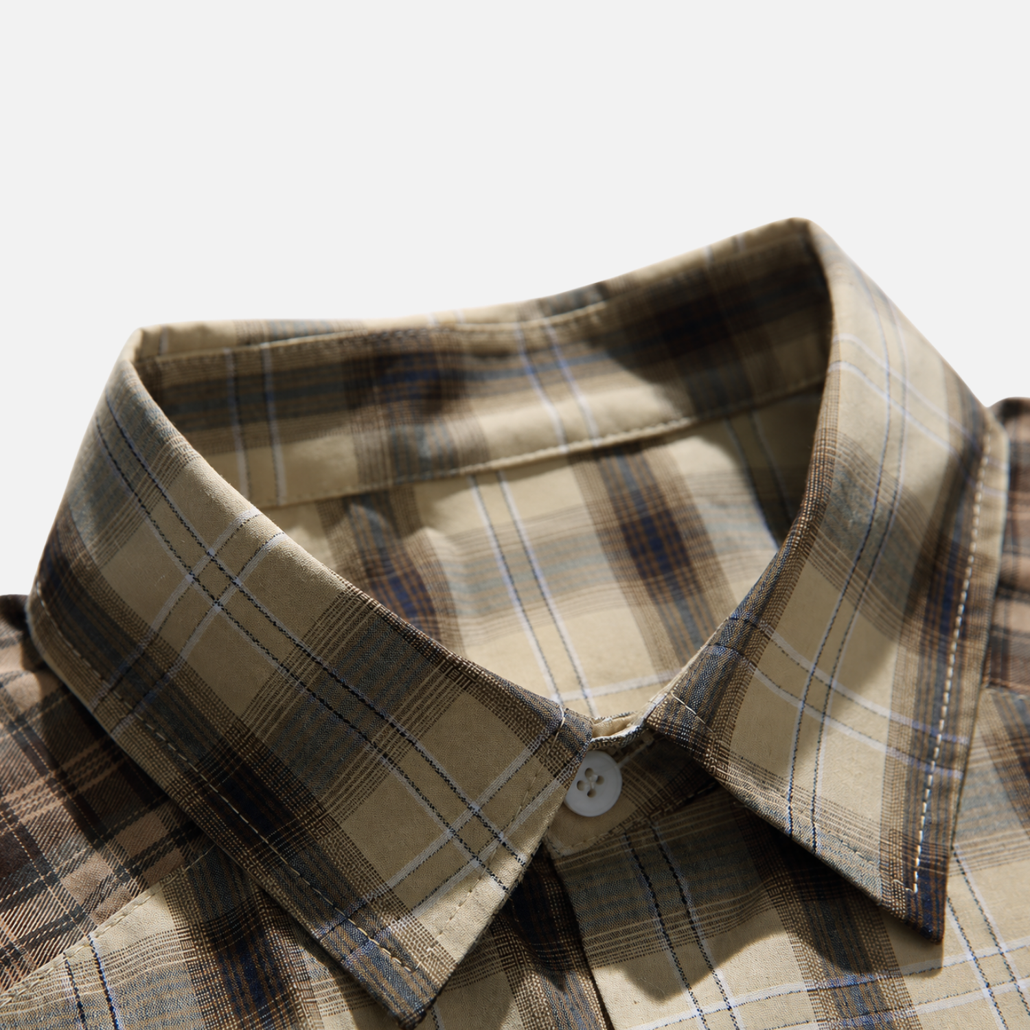Harajuku Colorblock Plaid Cotton Shirt