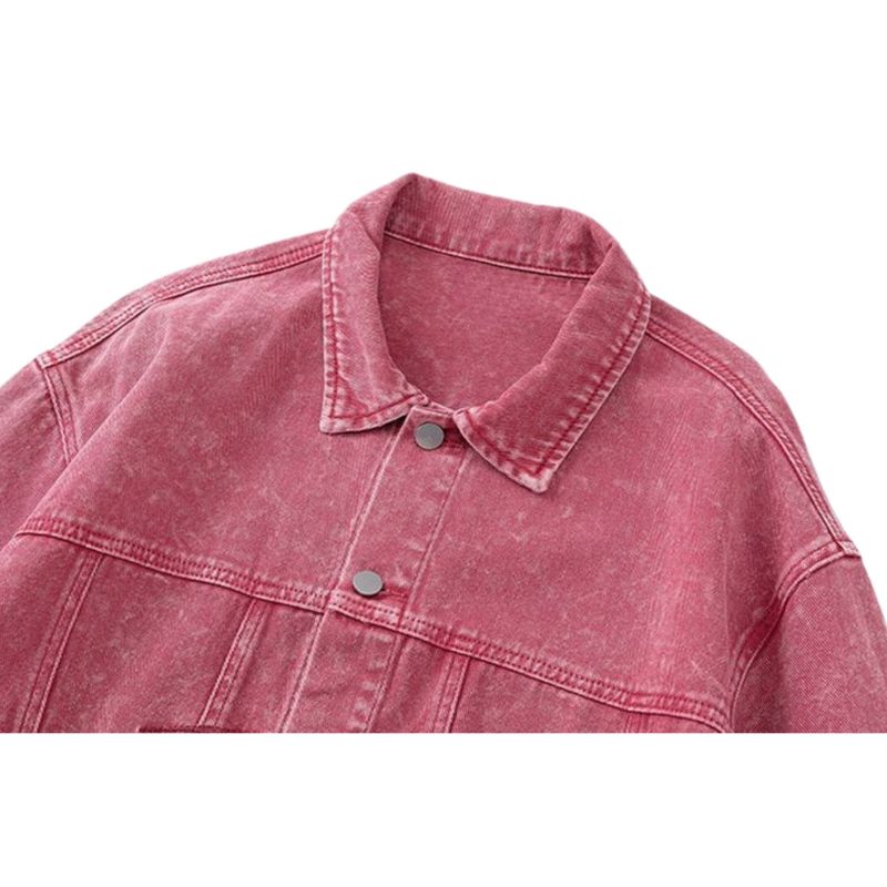 Chaqueta vaquera lavada con bordado vintage