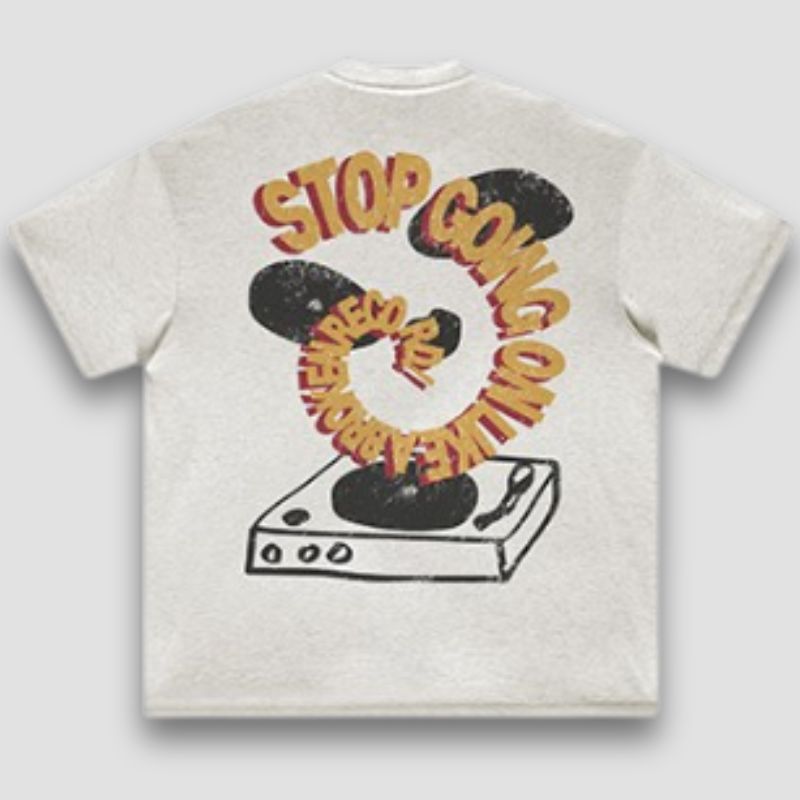 Camiseta de gramófono vintage