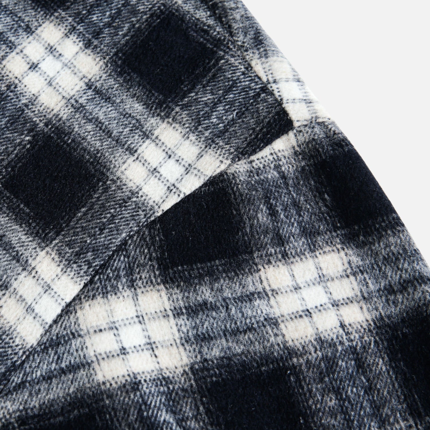 Colorblock-Hoodie mit gebürstetem Karomuster 