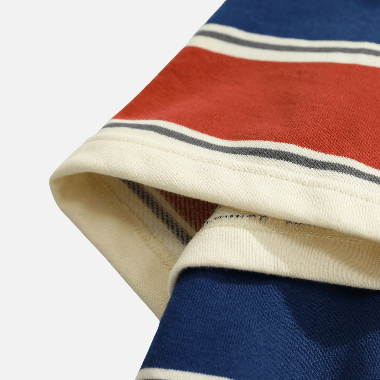 Striped Colorblock Cotton T-Shirt