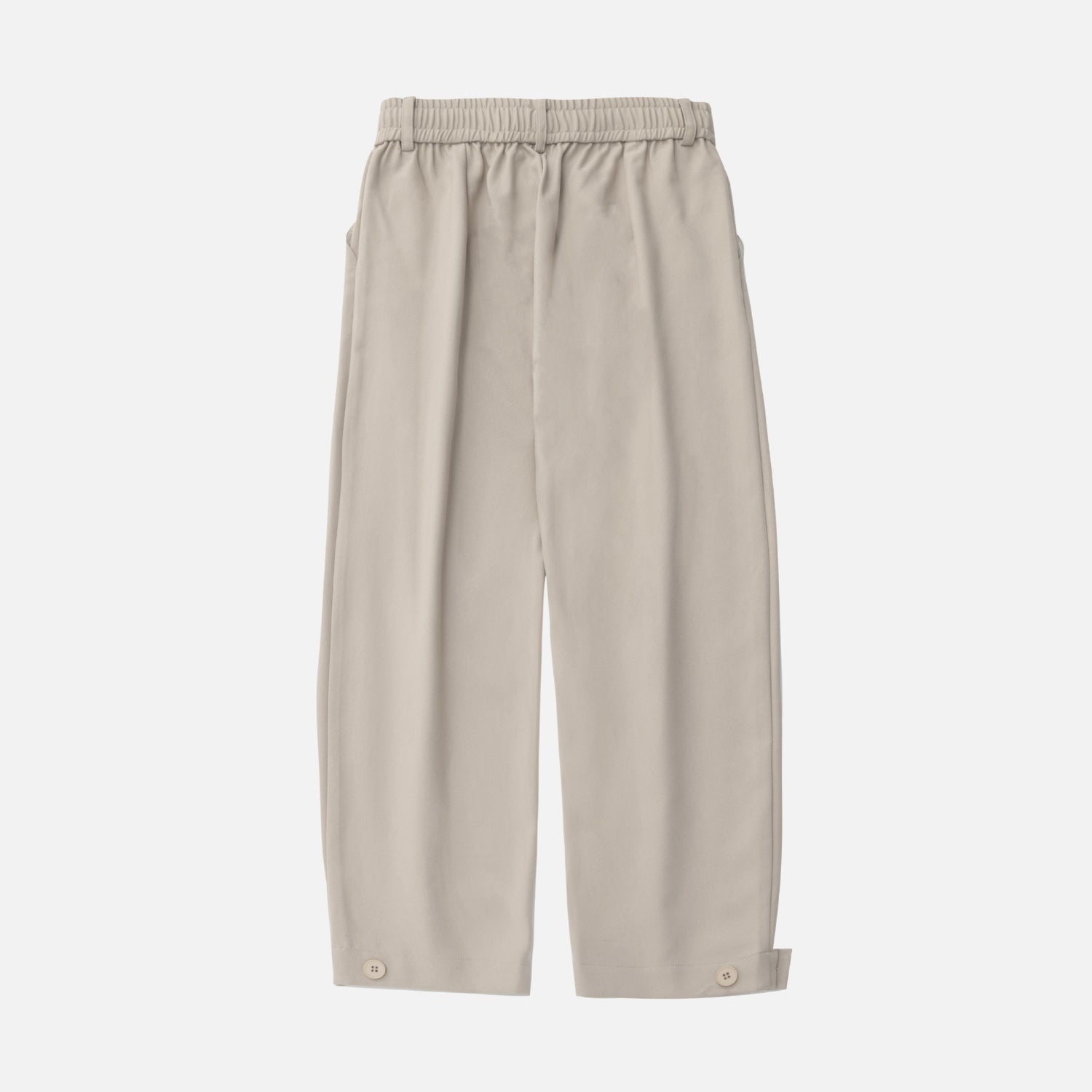 Draped Pleated Straight-Leg Trousers