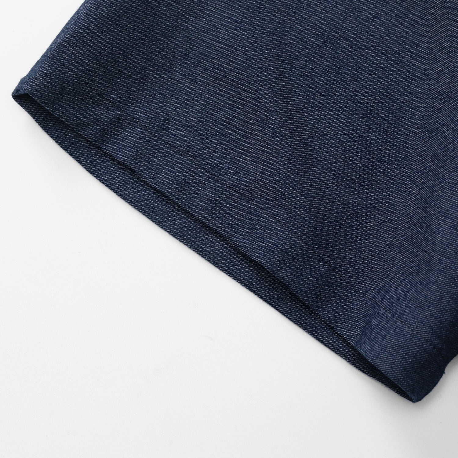 Retro Contrast-Stitch Denim-Look Shirt