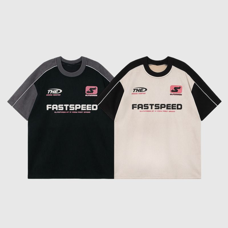 Contrast Racing Style Tee