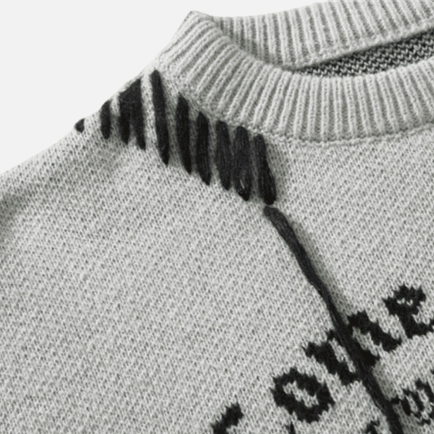 Dark Cross Jacquard Sweater
