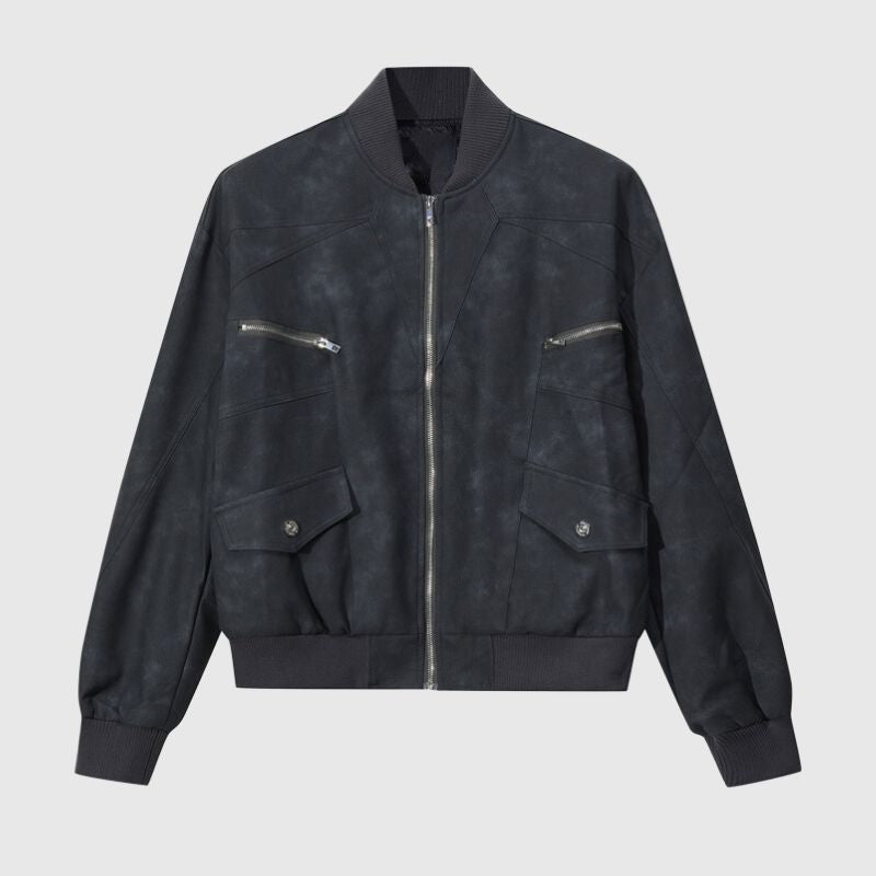 Chaqueta de vuelo vintage corta de estilo urbano