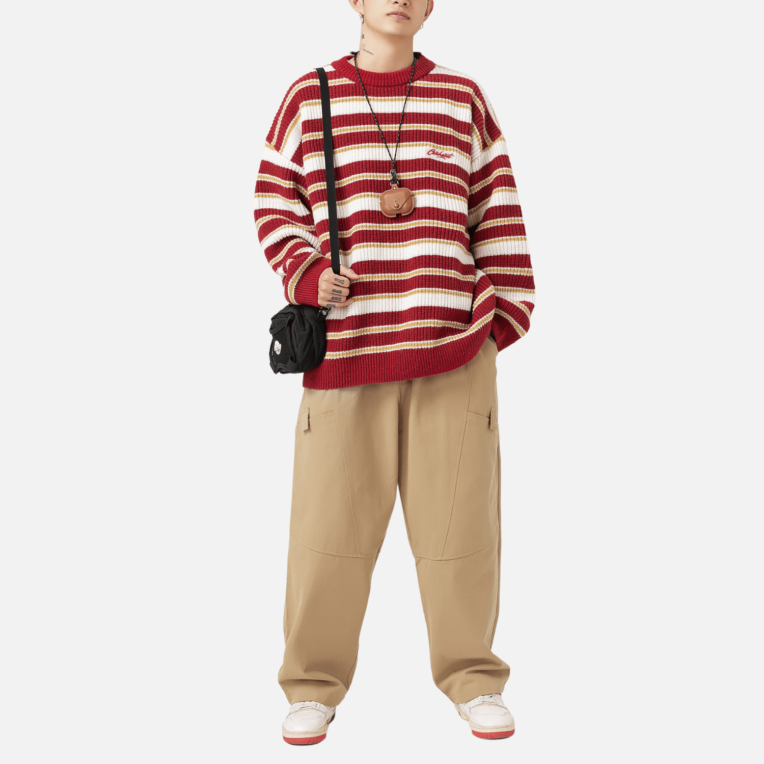Striped Heavy Knit Sweater