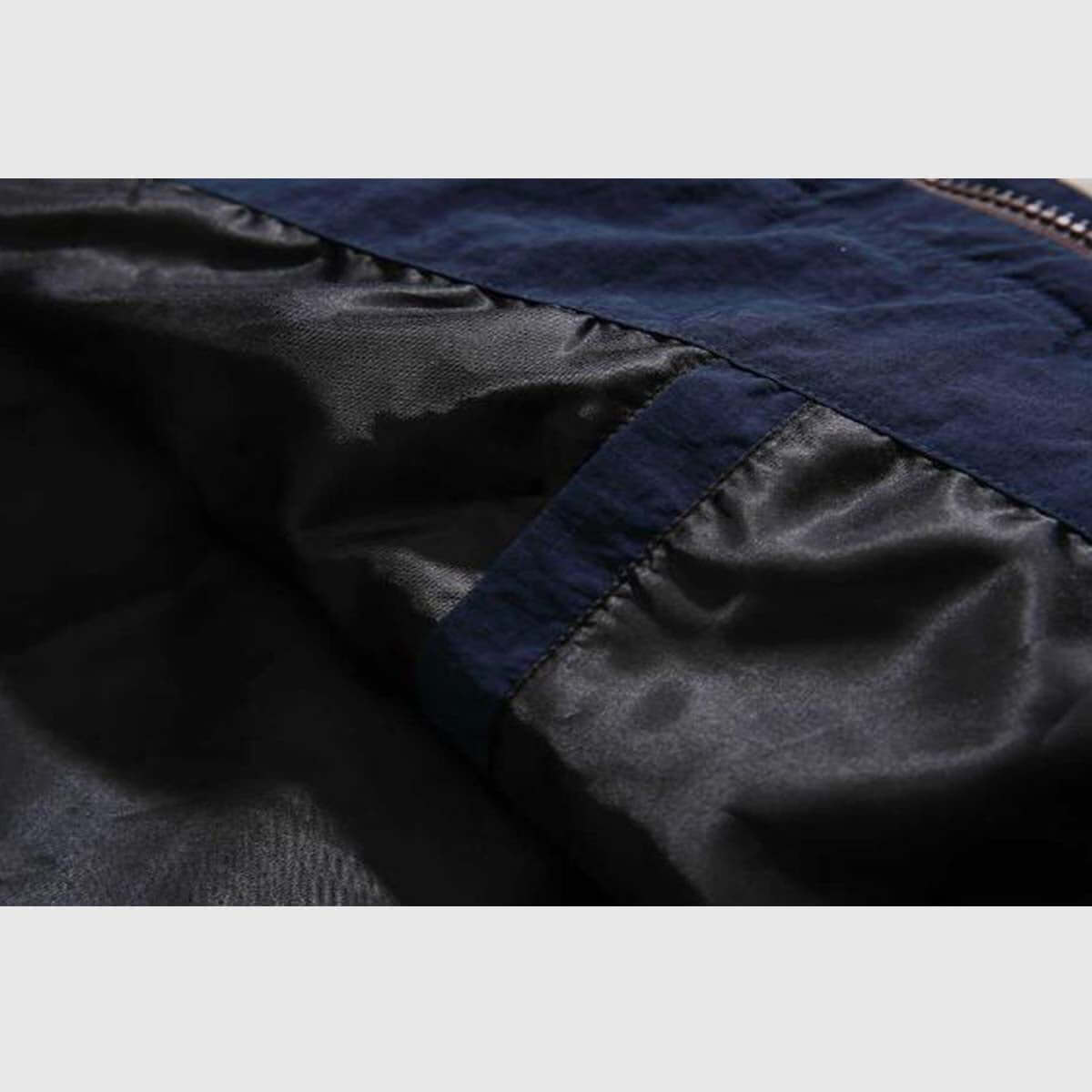 Colorblock Stand Collar Jacket