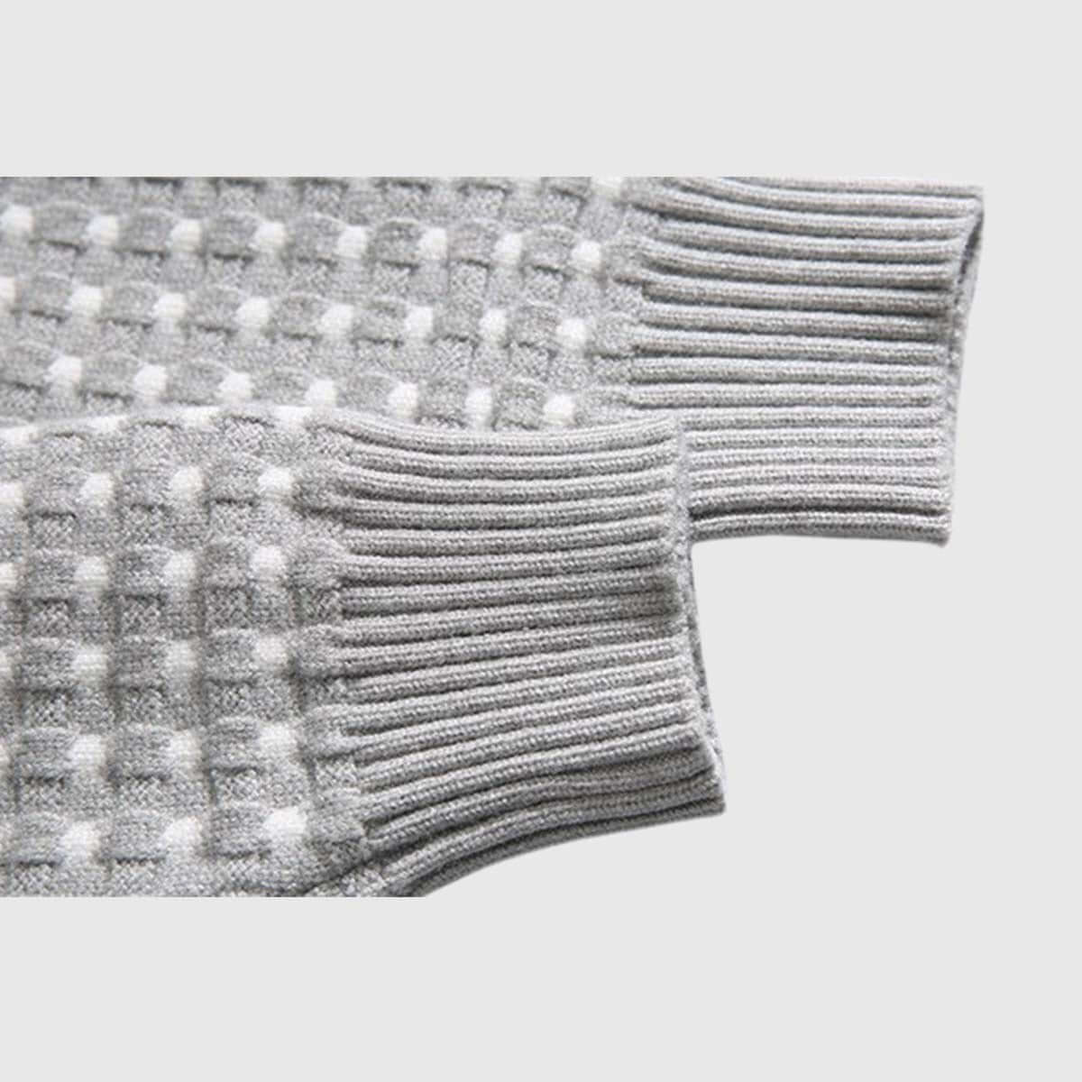 Strukturierter Strickpullover mit Rundhalsausschnitt