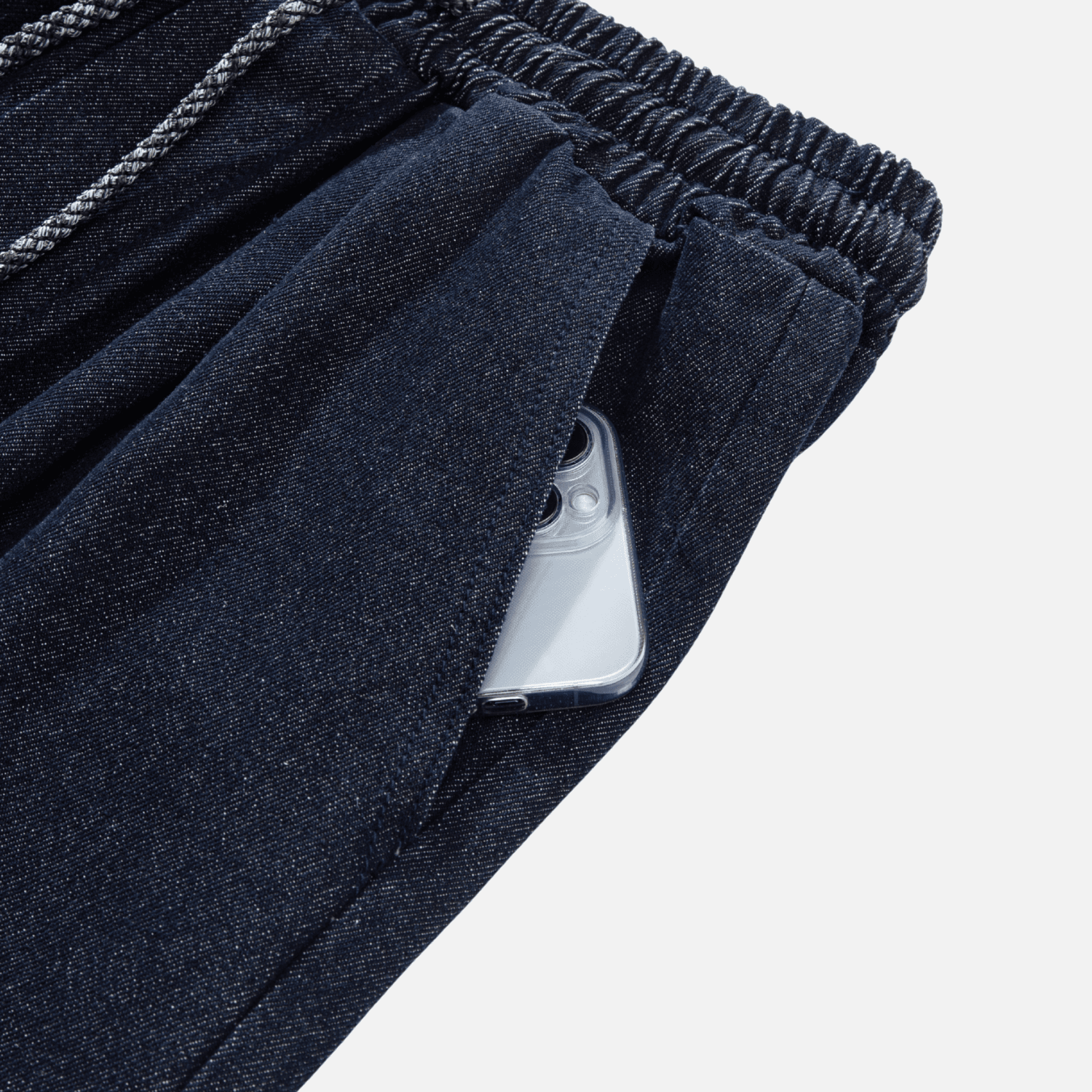 Pleated Hem Jeans
