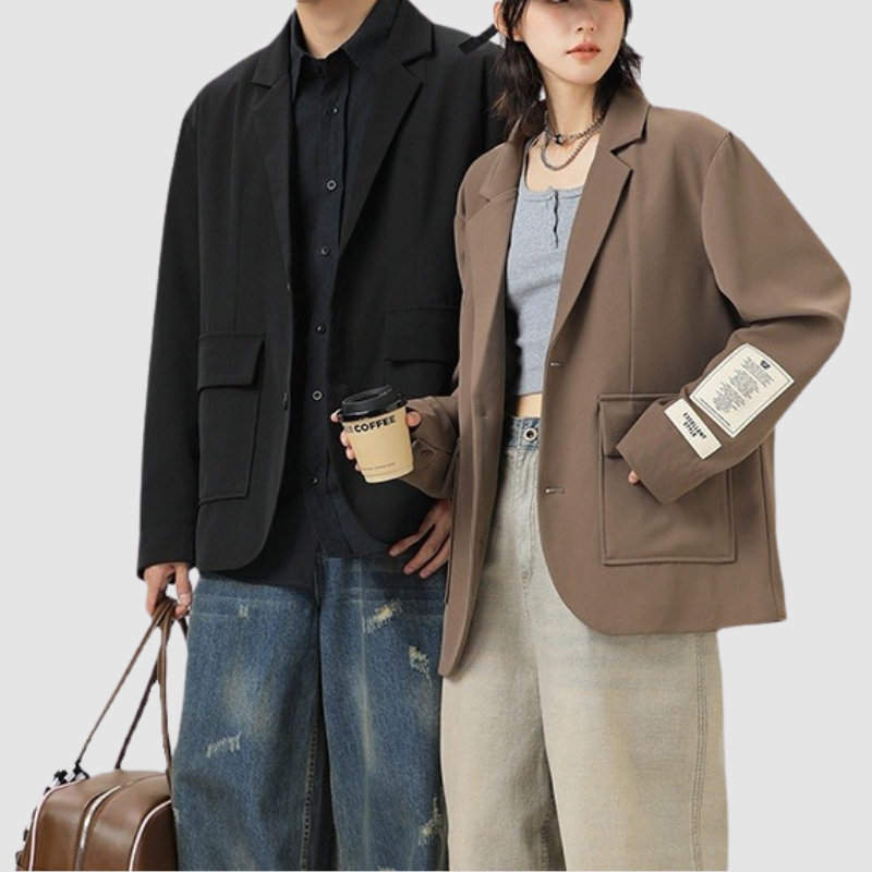 Lässiger Blazer mit aufgesetzten Taschen