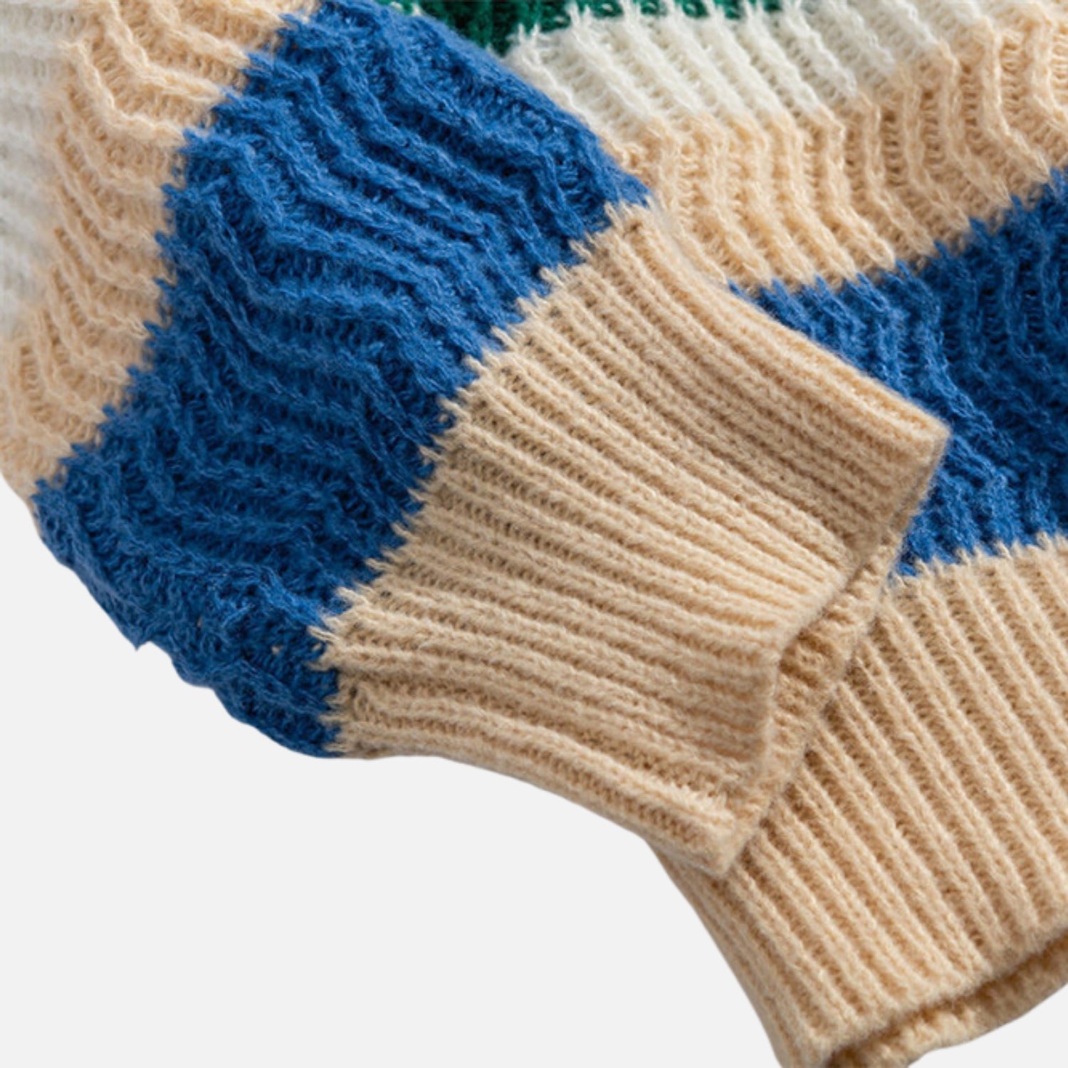 Polo-Strickpullover mit Farbblockstreifen