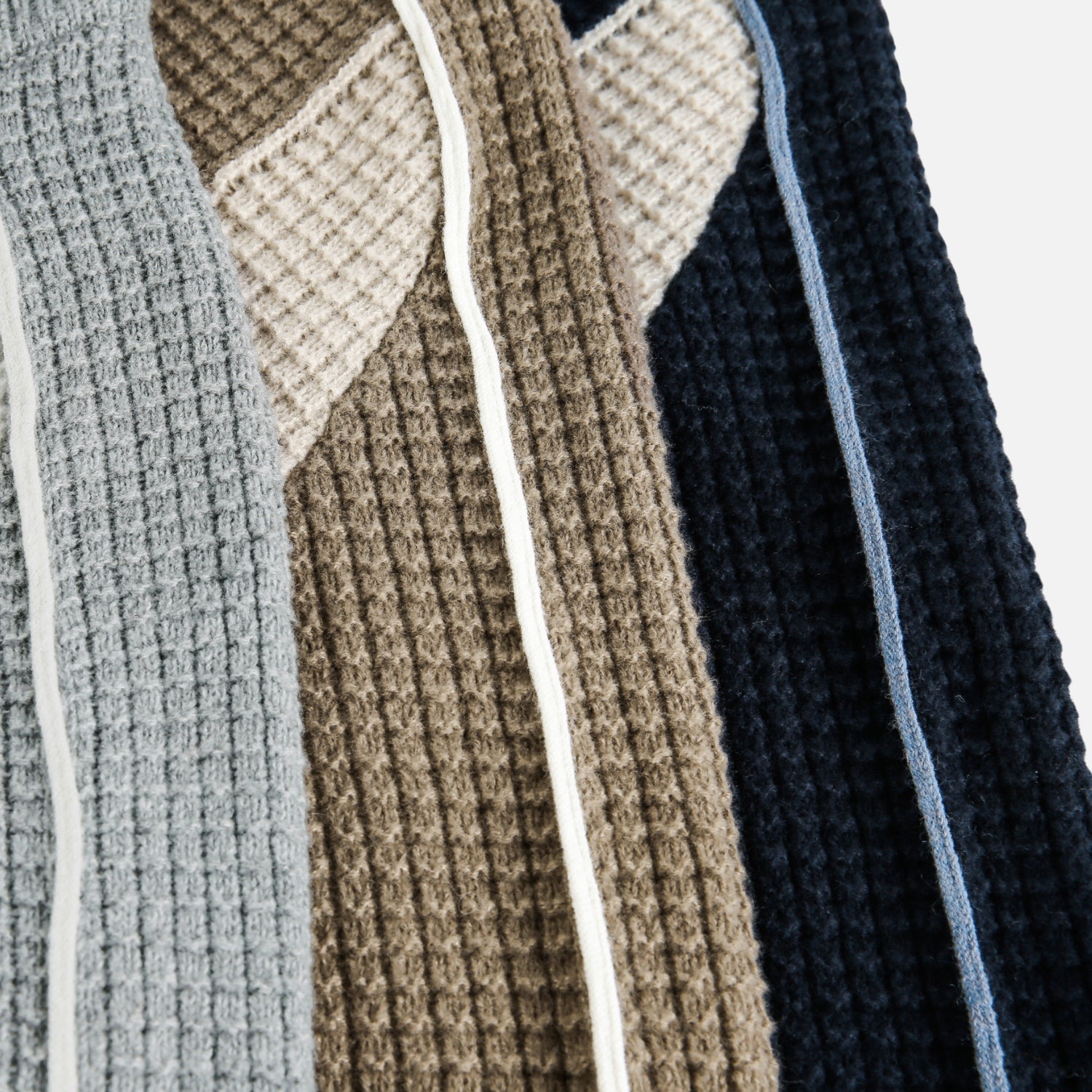 Textured Half-Zip Knit Sweatshirts