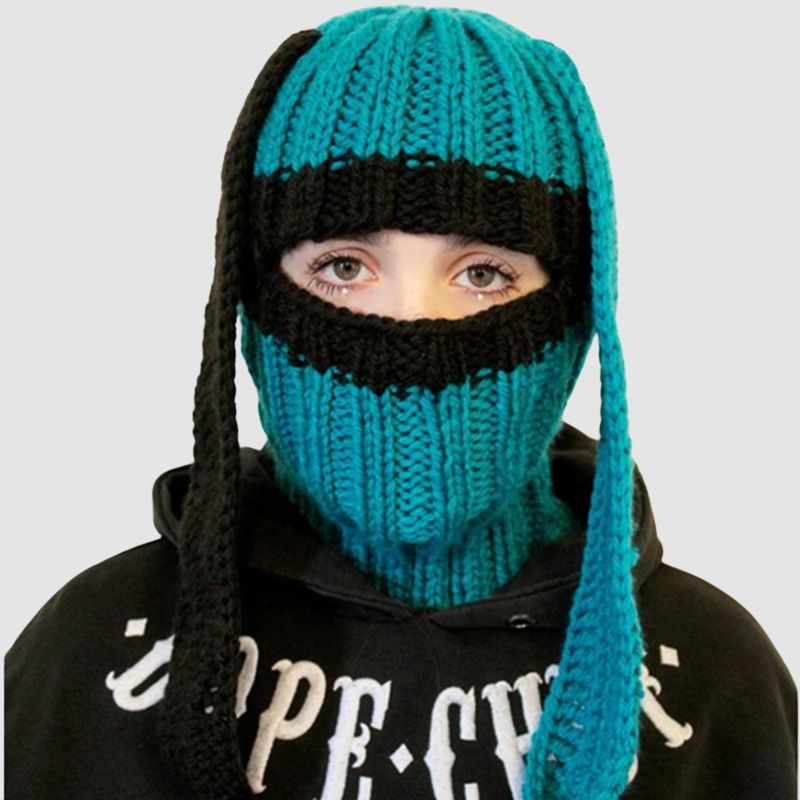 Gorro de punto con diseño de orejas de conejo