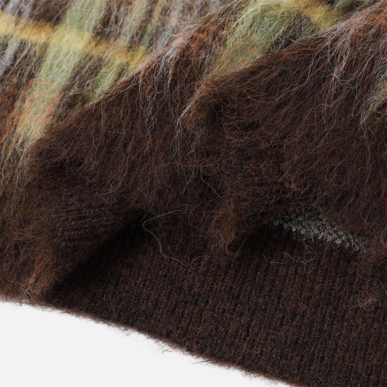 Vintage Plaid Brushed Knit Sweater