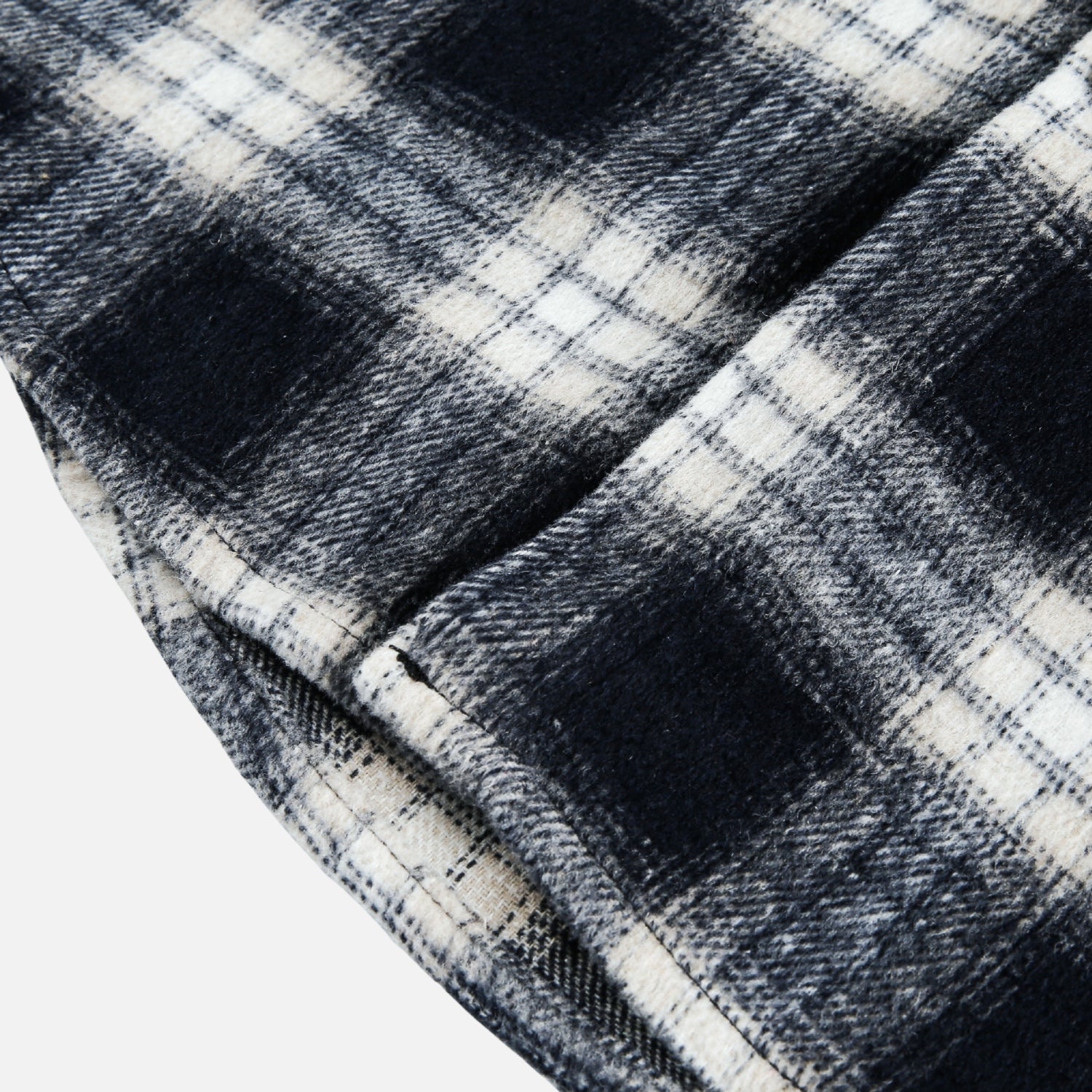 Colorblock-Hoodie mit gebürstetem Karomuster 