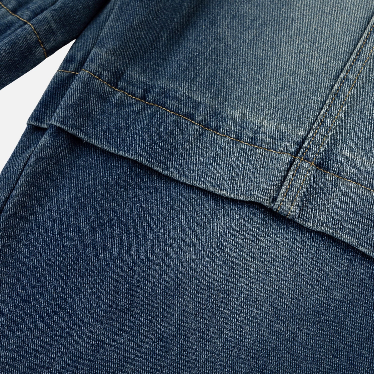 Vintage Washed Paneled Denim Pants